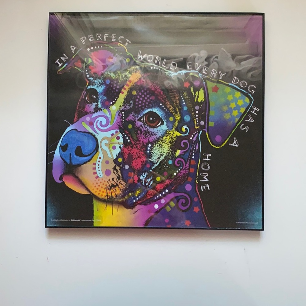 Glass framed wall art